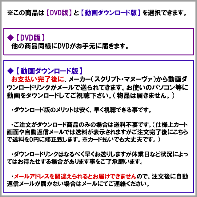 DVD版とダウンロード版の説明