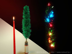 クリスマスツリーになるキャンドル